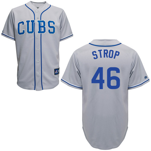 Pedro Strop #46 Youth Baseball Jersey-Chicago Cubs Authentic 2014 Road Gray Cool Base MLB Jersey